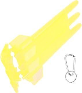 Universal Box, Portable ABS Case with Aluminum Alloy Hang Buckle, 3 Sleeve Storage for Steel Tip Soft Tip Darts (Yellow)