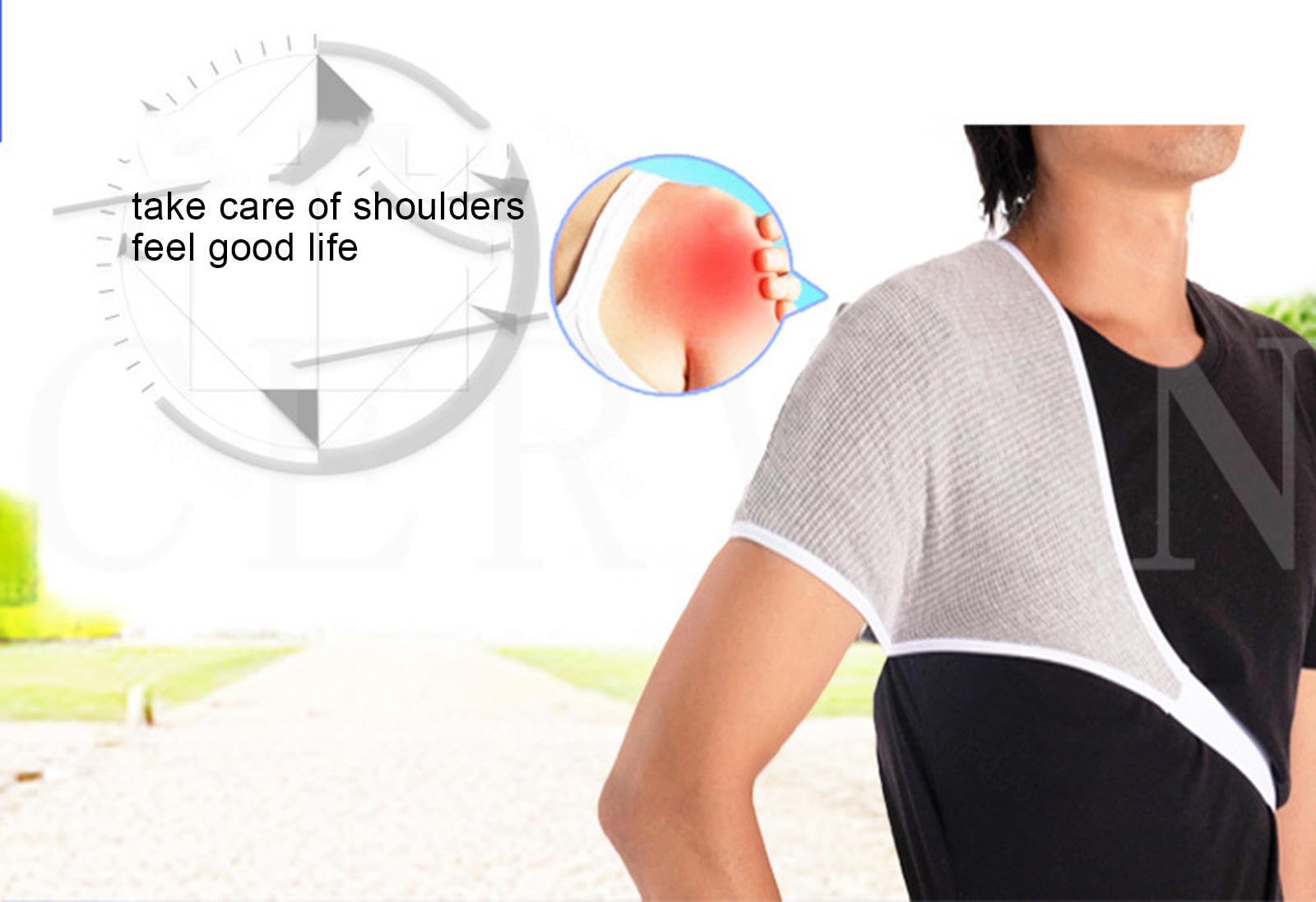 tutore correttore posturale Supporto per Spalla Tutore per Schiena Cinghia Fascia Fascia Imbottitura Spalla Singola Regolabile Traspirante Sport Cura Protezione Protezione Spalla