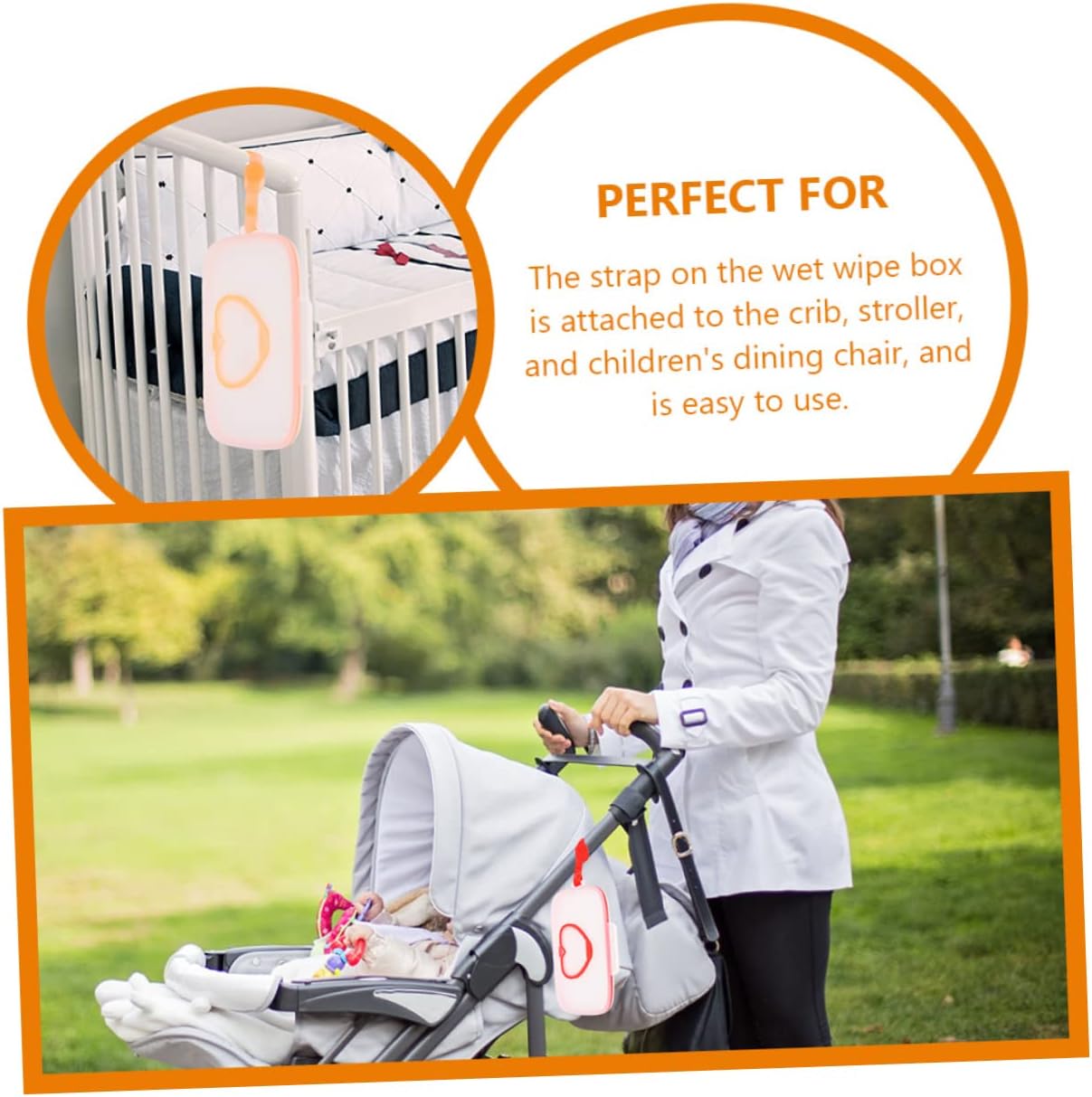 2pcs Wipes Dispenser Box Portable Wipes Holder for Diaper Bag Outdoor Case Lanyard