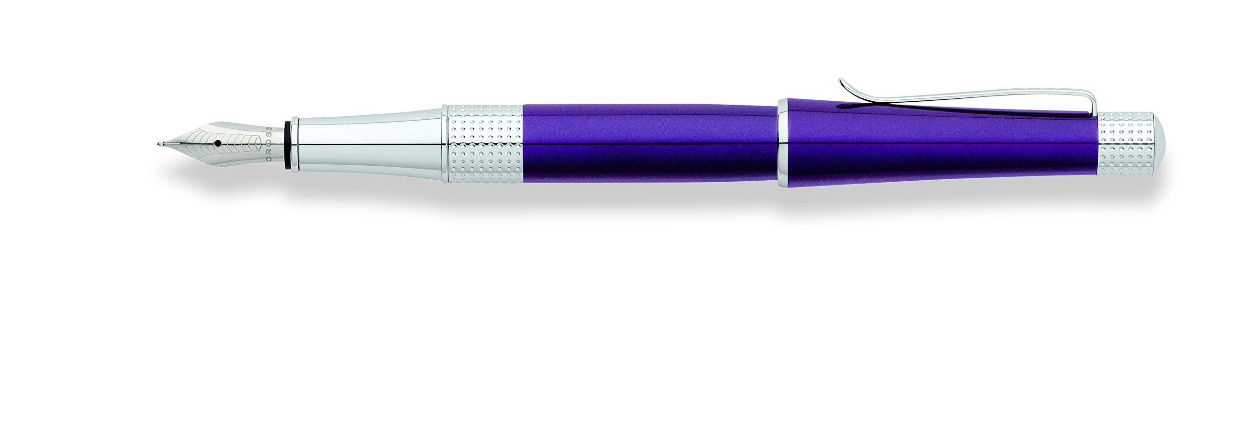 CROSS Pióro wieczne Beverly Deep Purple Lacquer ze średnią stalówką, w zestawie pudełko prezentowe premium – pióro Catridge do wielokrotnego napełniania