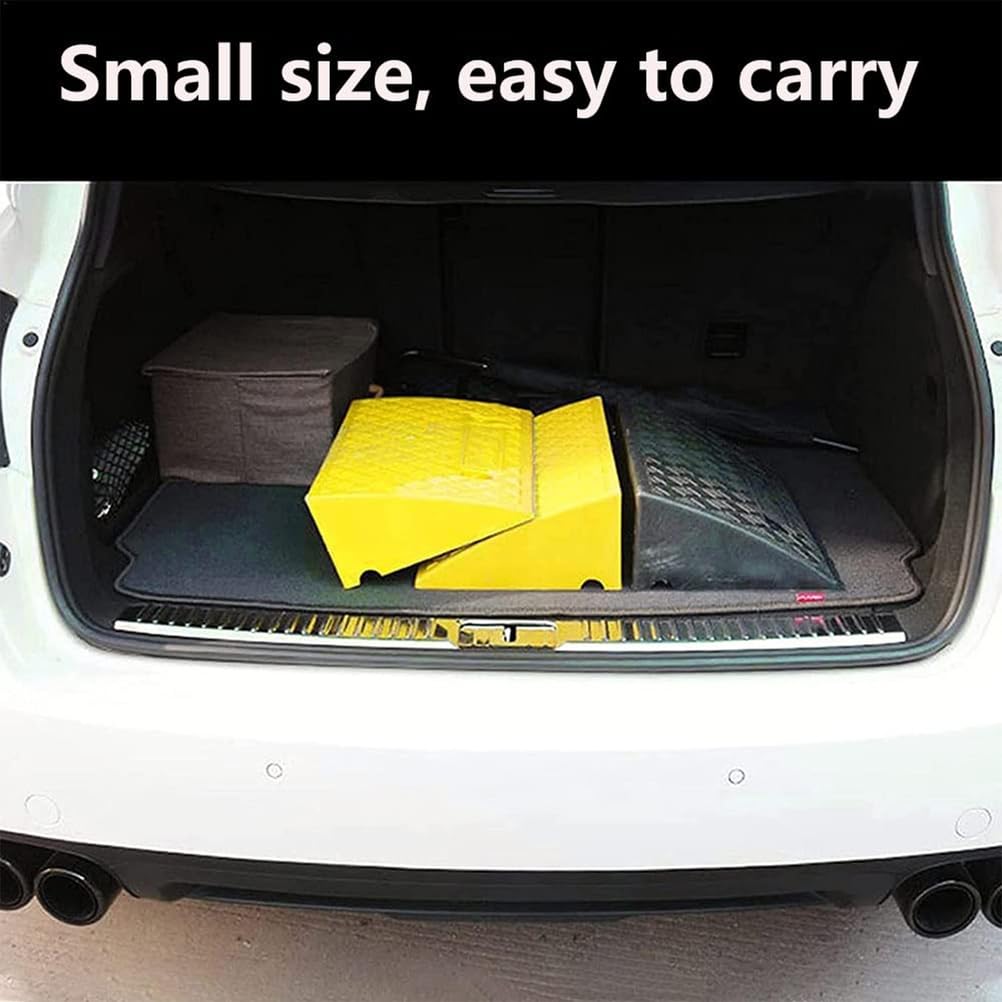 Negro,50 * 27 * 12cm,Rampa De Acceso para Silla De Ruedas, Rampa De Acceso Resistente para Cargas Pesadas, Rampa De Acceso Antideslizante para Andadores, Carritos y Scooters.