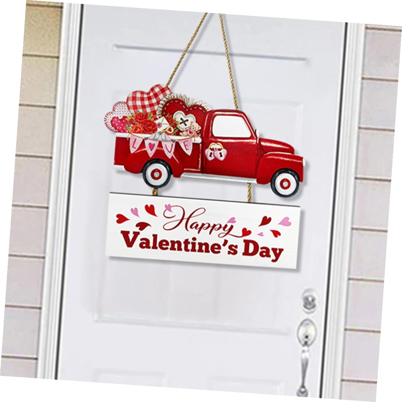 2 Piezas Puerta De Madera Letrero Colgante De Madera Día De San Valentín Decoración Para Puertas Colgantes Al Aire Para Jardín o Porche
