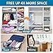 12 Pack Vacuum Storage Bags, Space Saver Vacuum Storage Bags, Vacuum Seal Bags for Clothing, Clothes, Comforters and Blankets, Hand Pump Included