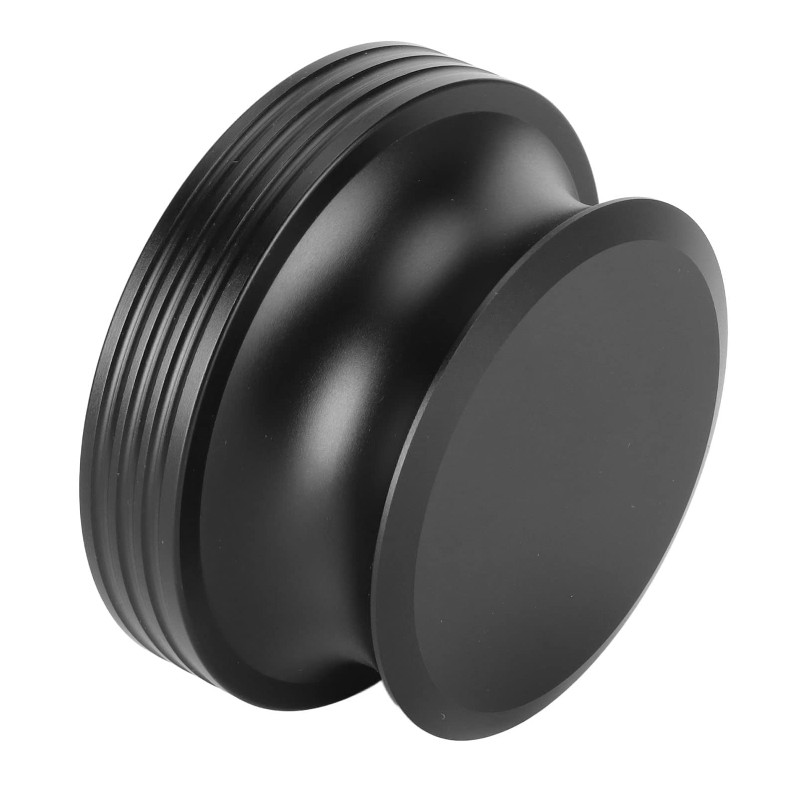 Stabilizzatore per dischi per giradischi in vinile, stabilizzatore di peso per dischi, morsetto per dischi HiFi in lega di alluminio con cuscinetto in feltro per ridurre le vibrazi (Nera)