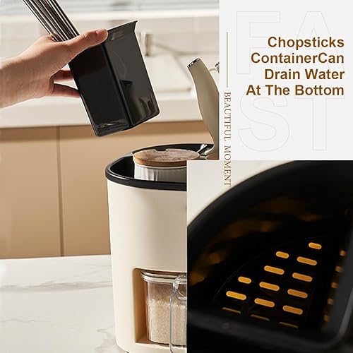 Miniatura 5 de COANSEN Kitchen Organizers and Storage Countertop,Multifunctional Counter Organizer Kitchen,Seasoning Box Knife Rack Chopstick Cage Container Spice