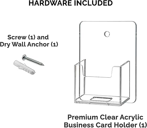 Miniatura 3 de Marketing Holders Paquete de 2 portatarjetas de visita para montaje en pared para tarjetas verticales de citas de 2 x 3.5 pulgadas, accesorios para