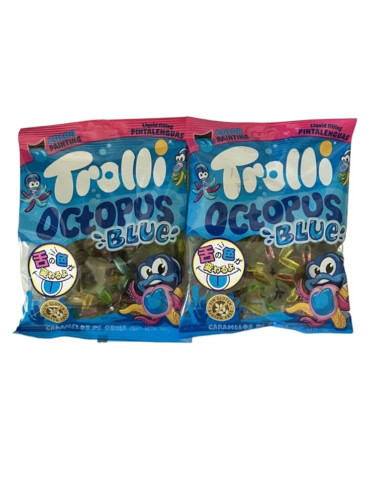 Amazon | トローリ オクトパスブルー 100g×2袋セット Trolli 舌