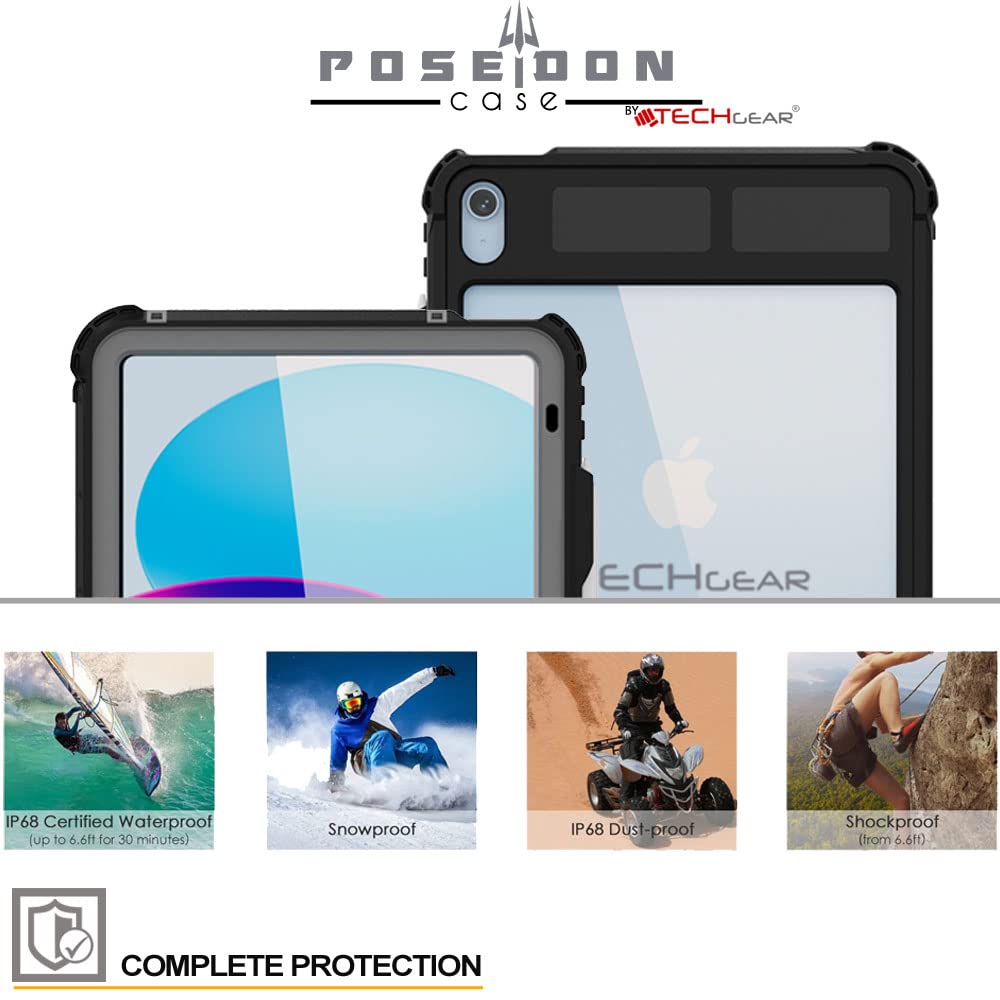 TECHGEAR ArmourSHIELD - Custodia protettiva per iPad 11 A16 (11a generazione 2025) e 11,9 (10a generazione 2022), robusta custodia protettiva antiurto resistente, protezione schermo integrata