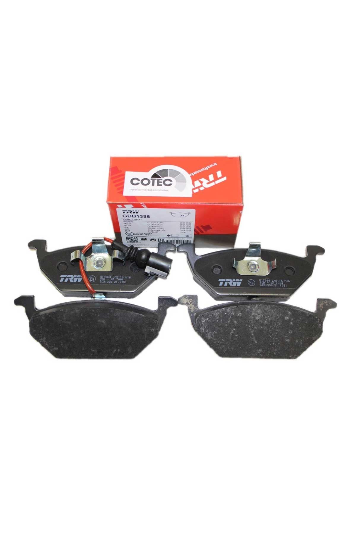 Audi A3 ile uyumlu Ön Fren Balatası 2004-2012 TRW Takım