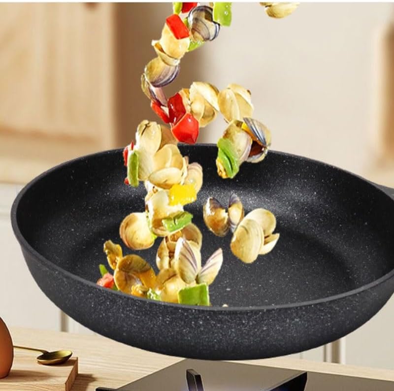 Flat Bottomed Non Stick Pan Handle Detachable Frying Quartz Crystal Cooking Pot