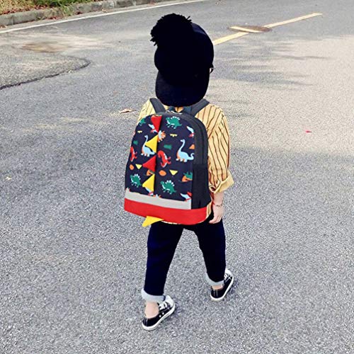 ABOOFAN Mochila de Desenho Animado de Dinossauro para Meninos E Meninas Mochila Escolar Mochila de J