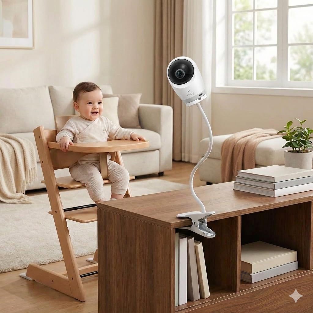 Soporte para vigilabebés eufy con cámara E21/E20/C10, soporte universal para cámara de bebé eufy E21, soporte de sujeción flexible, accesorio para monitor de bebé eufy E21/E20/C10