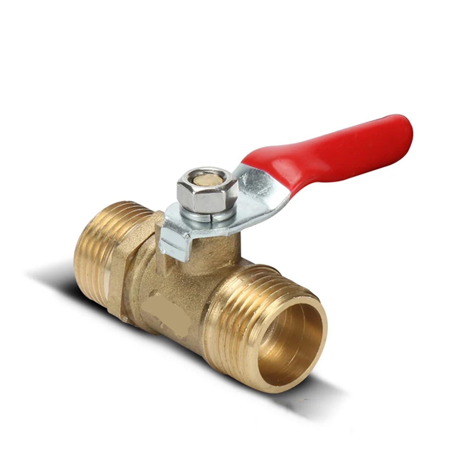 ZXTIIEUF 1PCS 1/8" 1/4'' 3/8'' 1/2'' Male Thread Ball Valve Brass Connector Copper Fitting Coupler Adapter Brass Ball Valve(0.5 Inch)