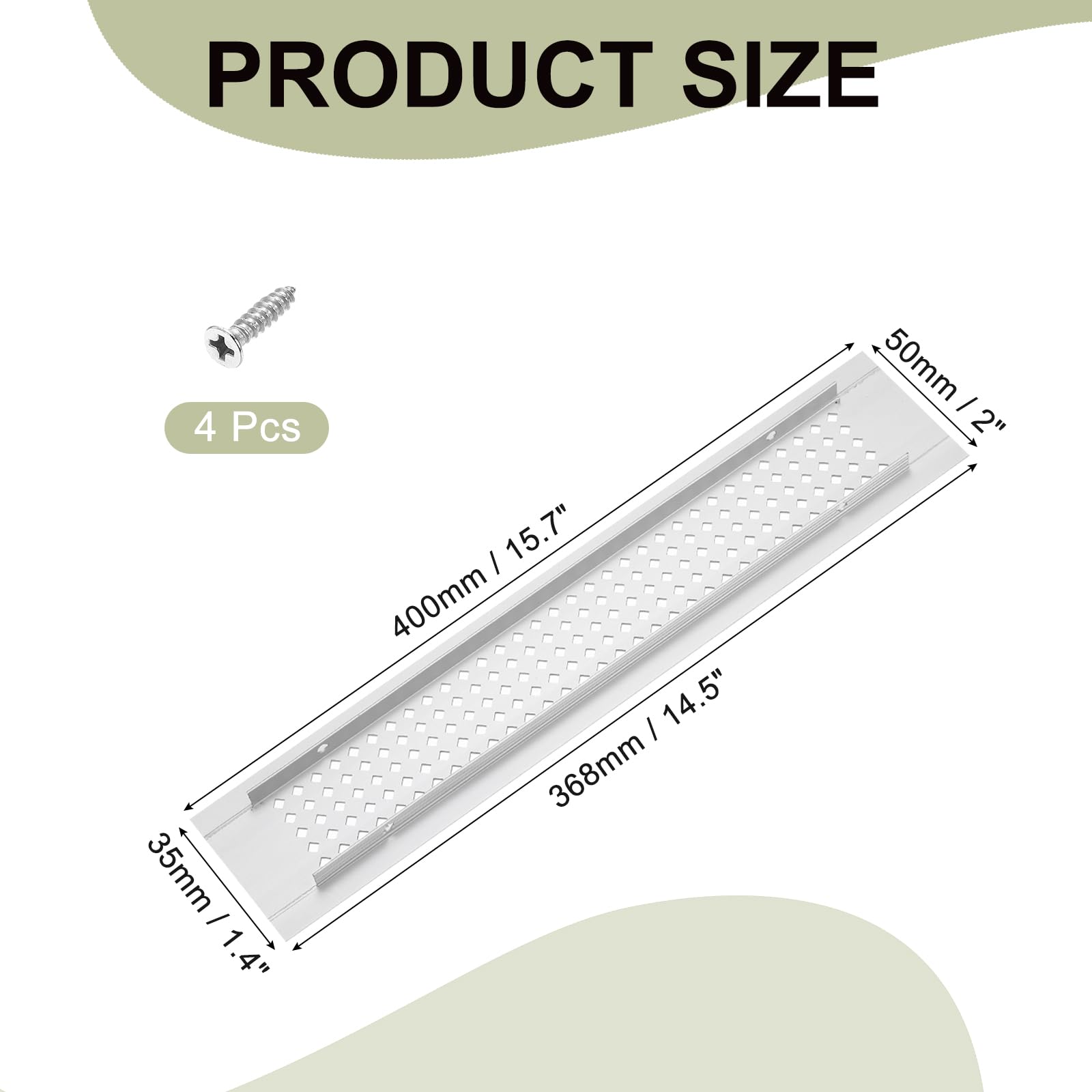 PATIKIL 16 x 2 Inch Door Air Vent Cover - Image 2