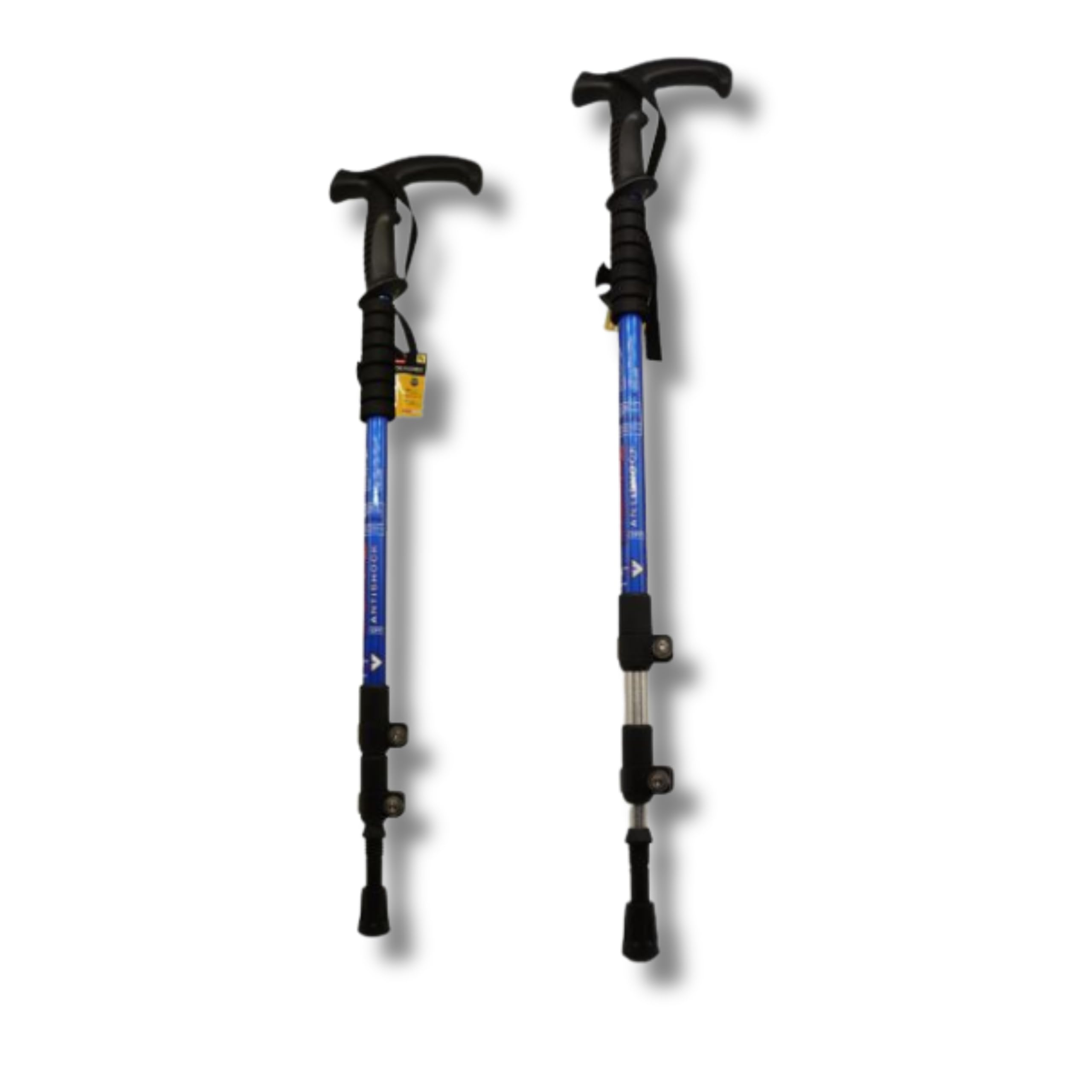 Weida | Bastones Extensibles de Aluminio 2 Unidades de Senderismo | Ligeros y Resistentes con Empuñadura Ergonómica de Goma | Correa Ajustable | Bloqueo rápido | para Todoterreno — view 8
