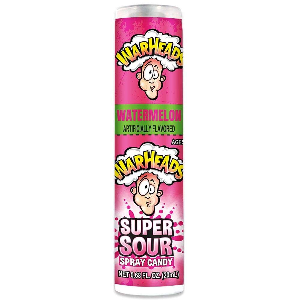 Super Sour Spray Candy by Warheads – Single, Small Bottle, Pack of 100