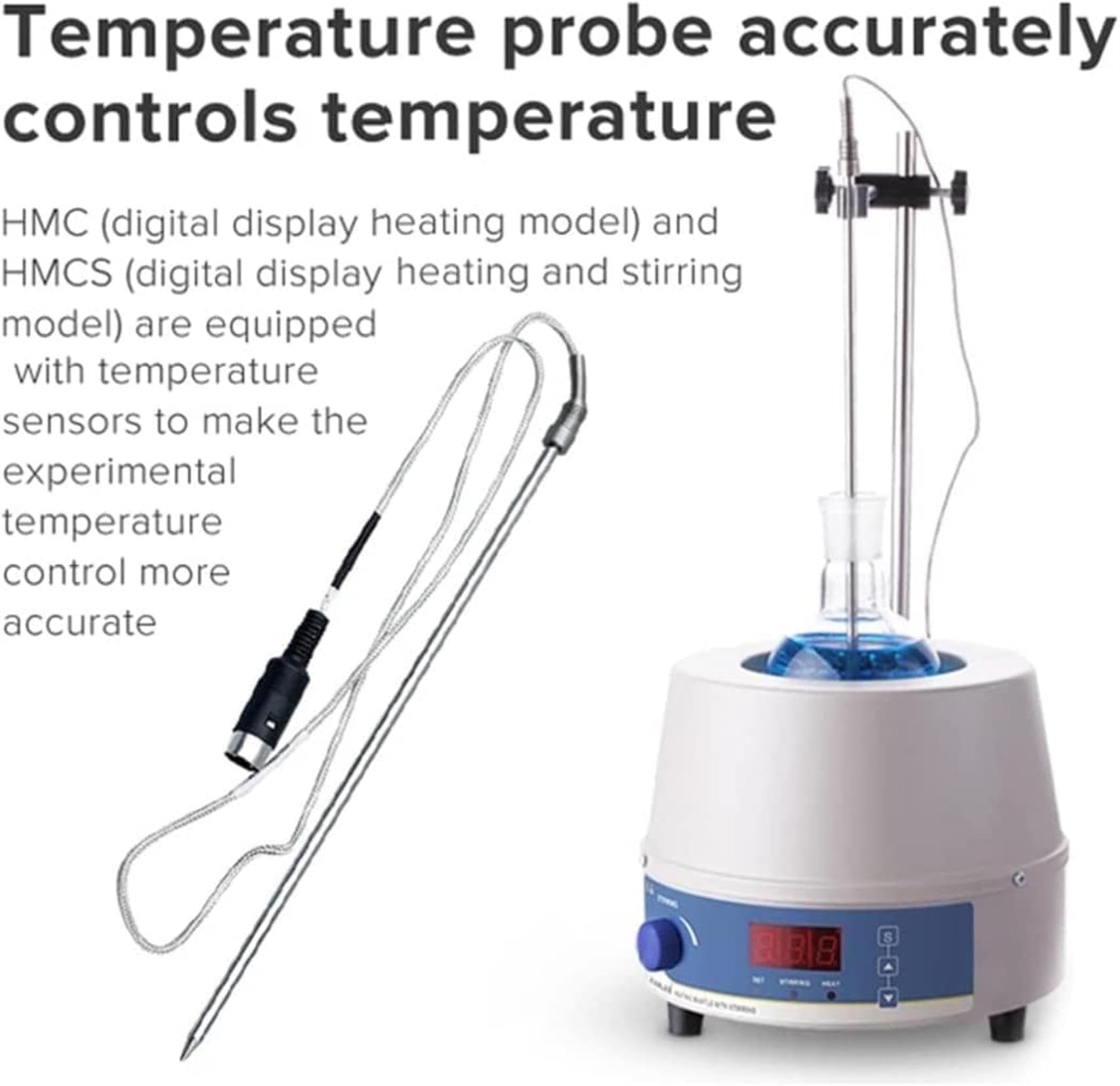 Mantello Riscaldante Elettrico da Laboratorio con Agitatore Magnetico, Controllo Digitale Intelligente della Temperatura, Mantello Riscaldante con Agitazione Elettrica, Mantelli Elettrici Regolabili