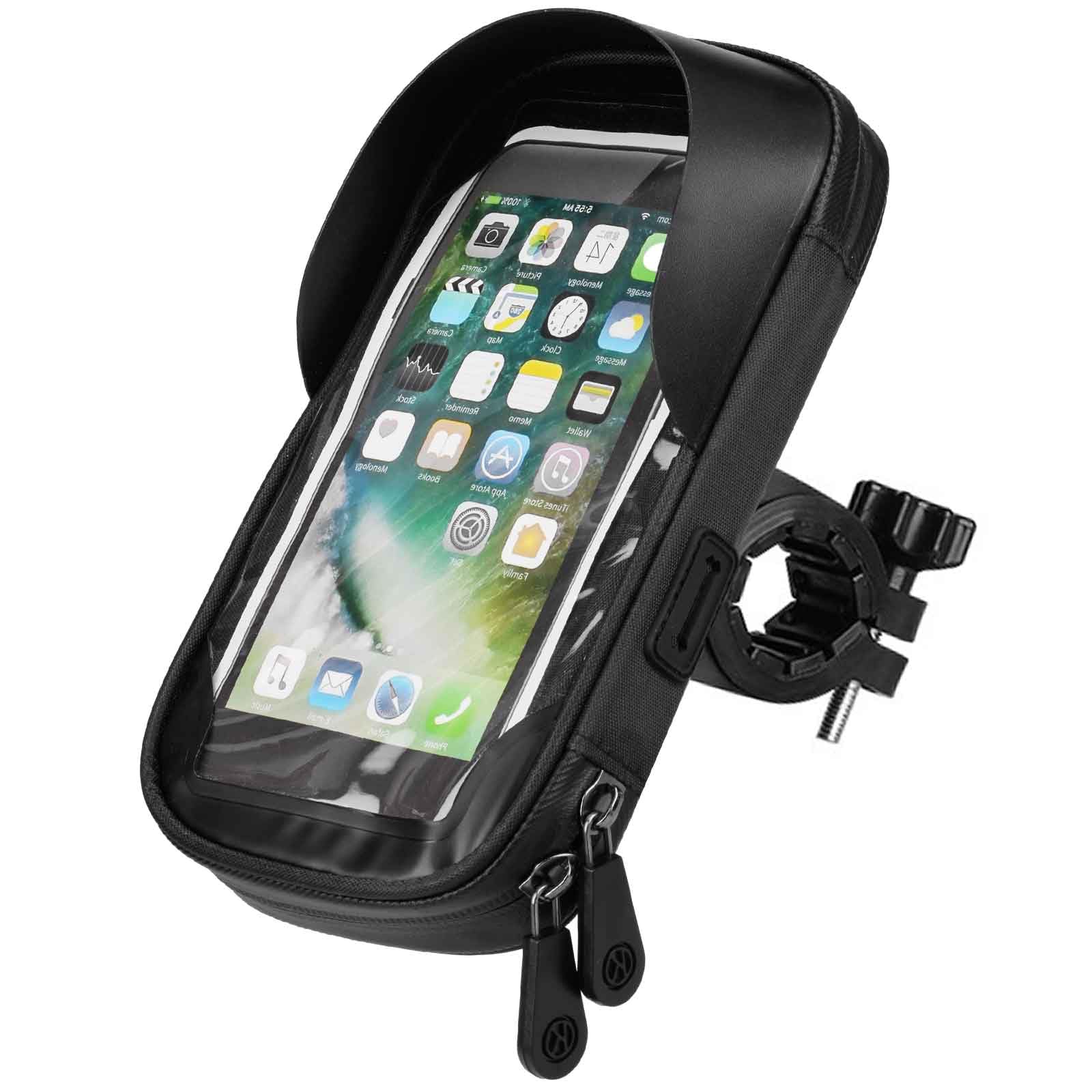 Soporte Móvil Para Bicicleta - Rotación 360°, Impermeable, Visera Anti-reflejo, Apto Para Móviles De 4.5 A 6.4 Pulgadas Soporte Móvil Para Bicicleta - Rotación 360°, Impermeable, Visera Anti-reflejo, Apto Para Móviles De 4.5 A 6.4 Pulgadas