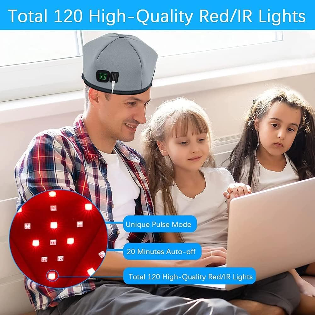 Terapia de luz infrarroja for Adelgazar el Cabello, Gorro de Terapia de luz roja, for el Crecimiento del Cabello, Sombrero LED for prevenir la caída del Cabello
