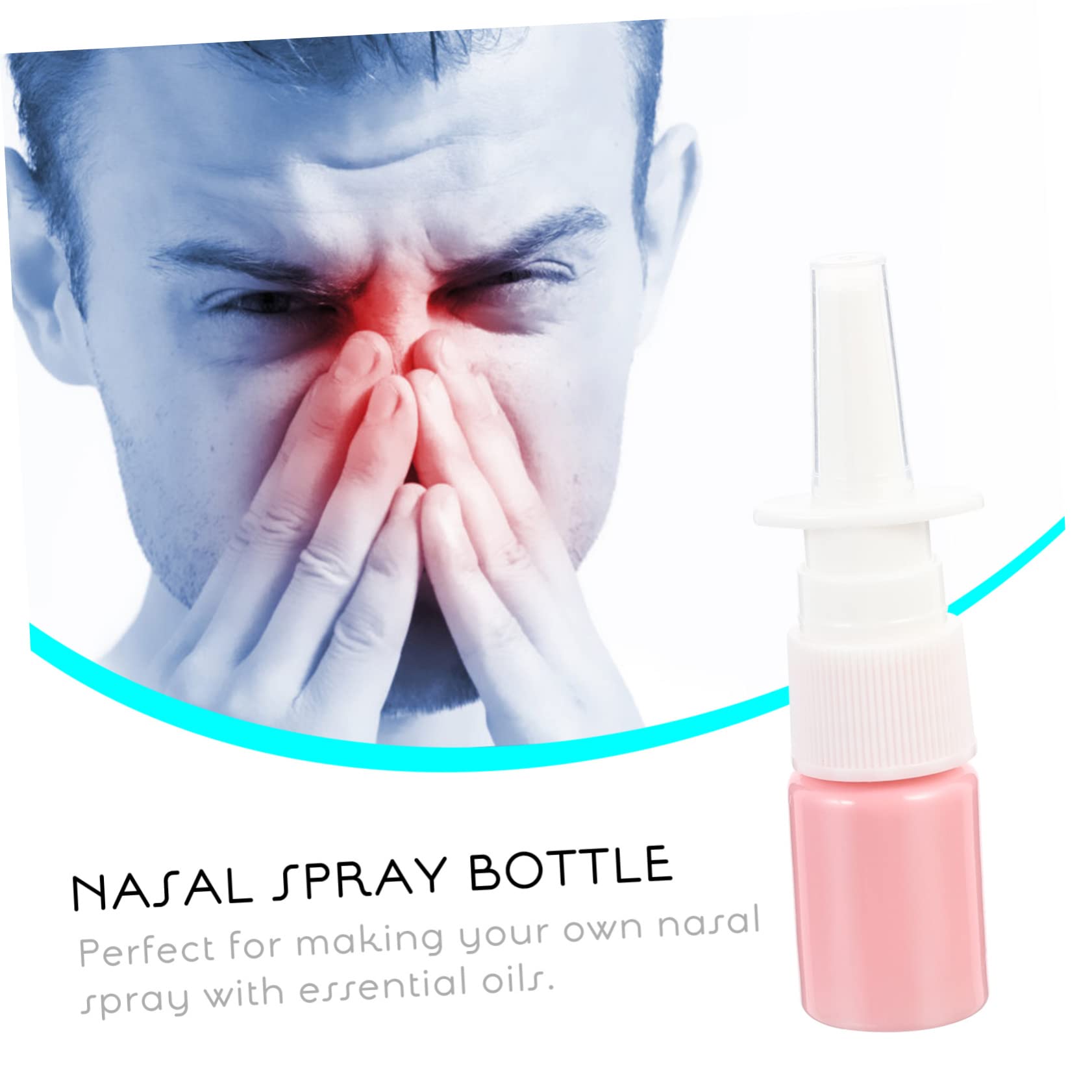 1 Set 50pcs Direct Bottle Nose Bottle Pink Small Bottle Mist Bottle Empty Bottle Sprayer Bottles Plastic Bottle Half Cover Cosmetic - Image 2