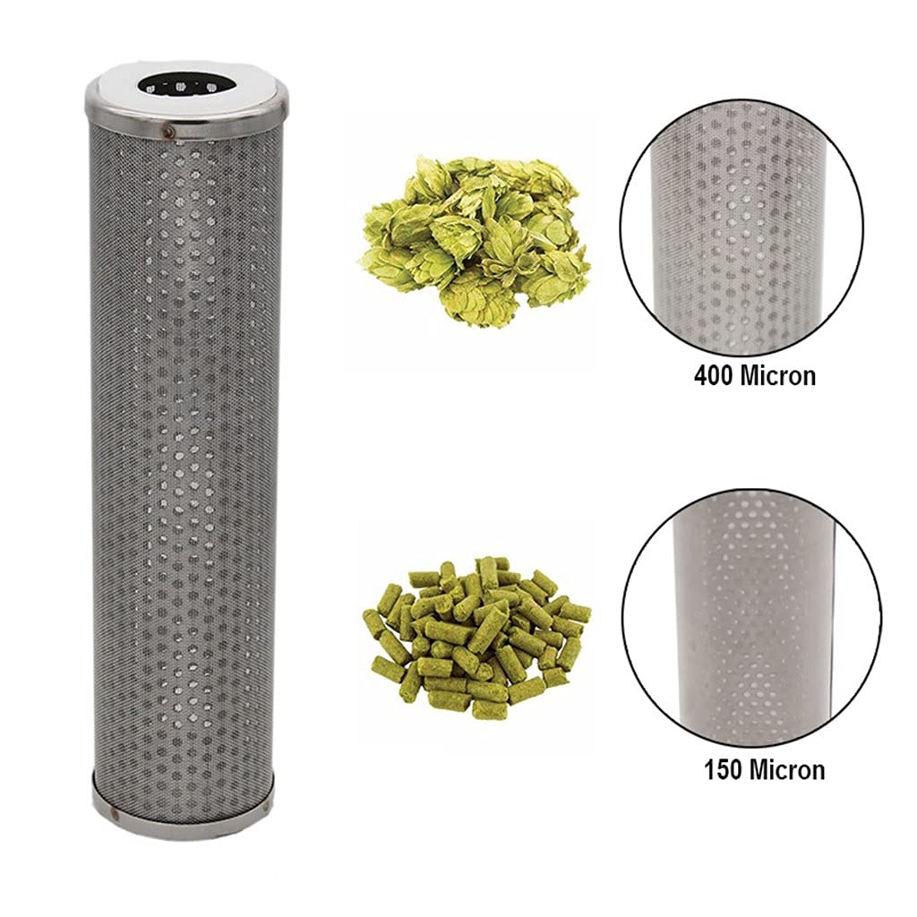 Schlauchfilter, 9, 88" hohe Edelstahl-Filtrationskartusche, Bierbrau-Siebe(150 Micron)