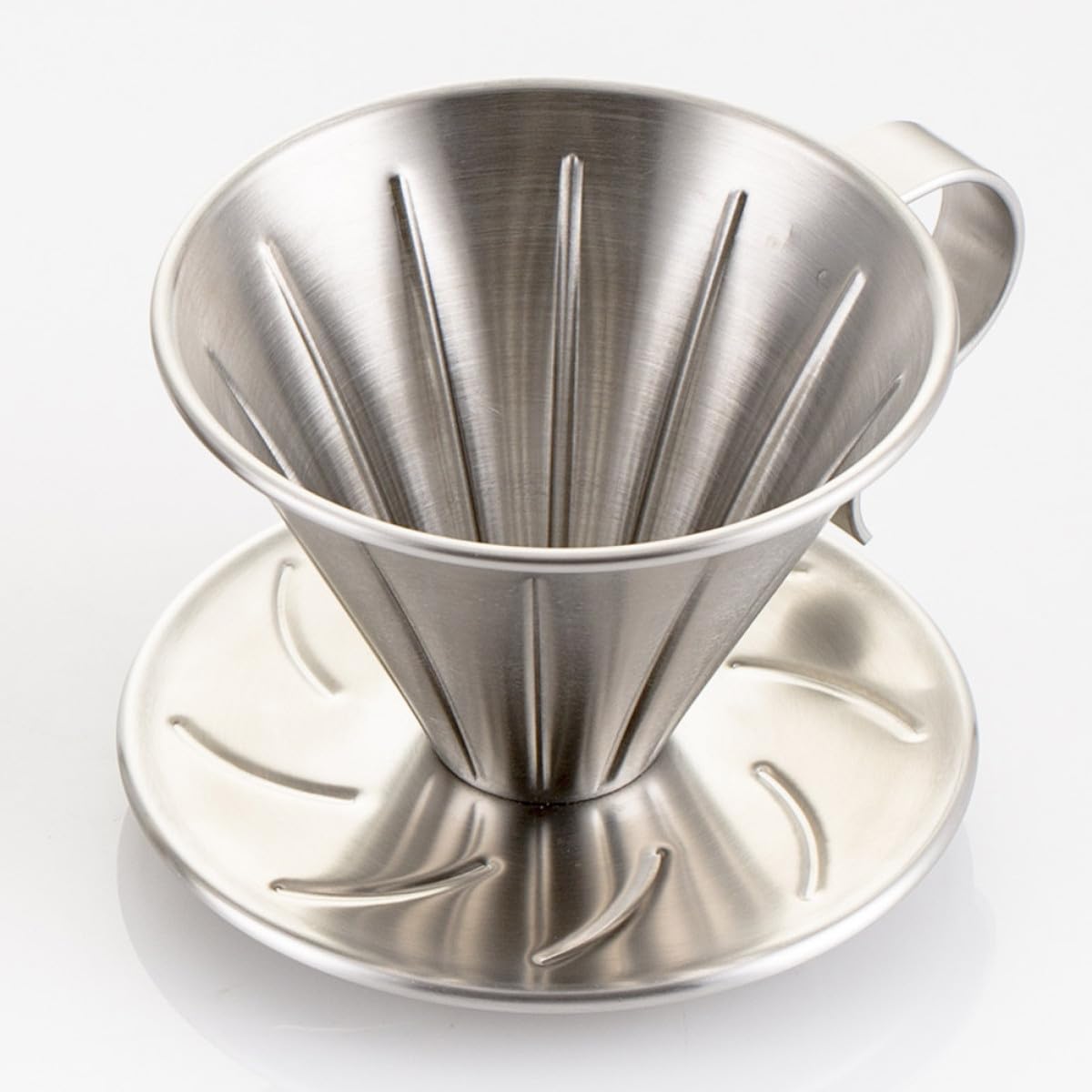 Abaodam Filtro de Café Residuos de Papel de Acero Inoxidable Reutilizable con Soporte para 1-2 Tazas Adecuado para Cafetera de Goteo