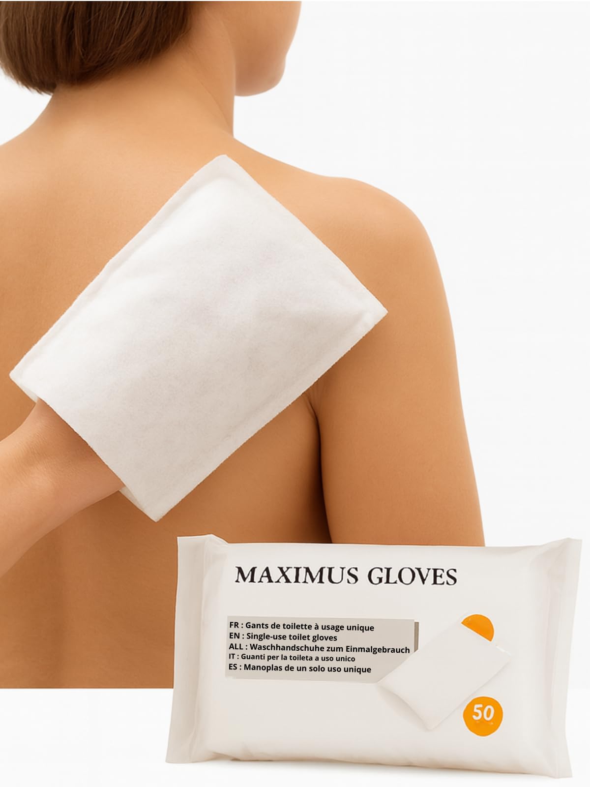 MAXIMUS 1000 Gants De Toilette Jetables Molletonnés Non Tissés 80 GR/m² - Ultra Doux