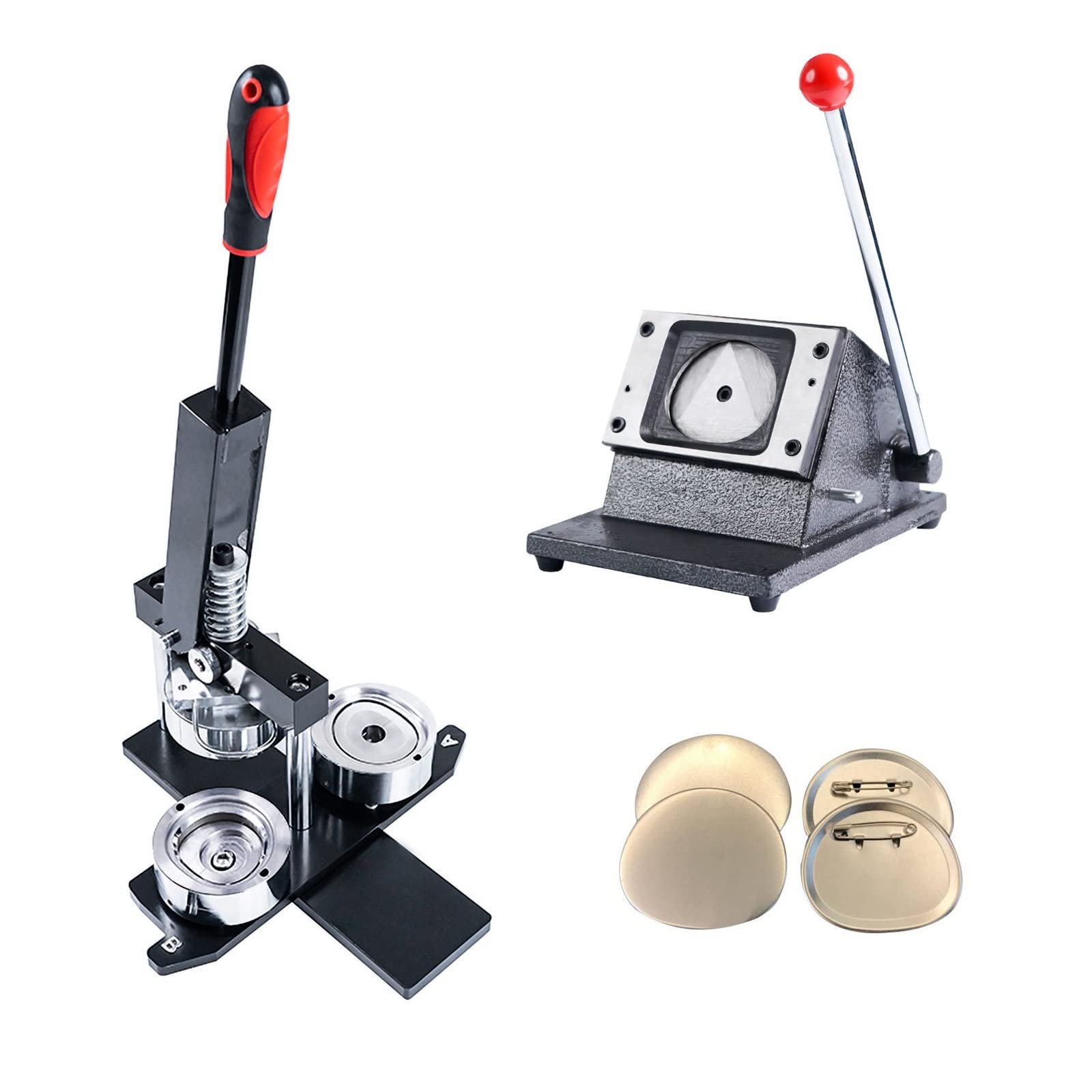 NGTFDCP Badge Machine, Manual Circle Button Paper Cutter, Badge Makers, Round, Pin Buttons, Efficient DIY Crafts(Apple Badge 1 Sets)