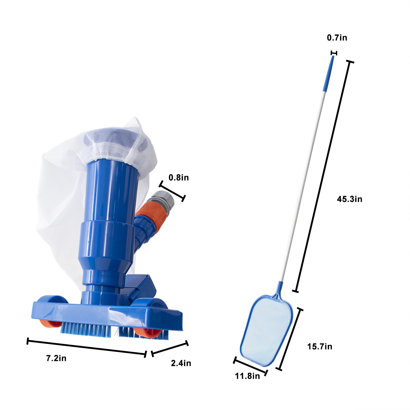 DIMAR GARDEN Pool Cleaning Kit - Skimmer And Vacuum Head For Above Ground Pools