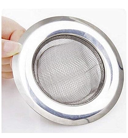SELL PITCH Sink Stainer No. 2 in Stainless Steel Mirror Finish Kitchen Drain Basin Basket Filter Stopper | Sink Drainer (Jali) - 9.5 x 9.5 x 2.5 cm