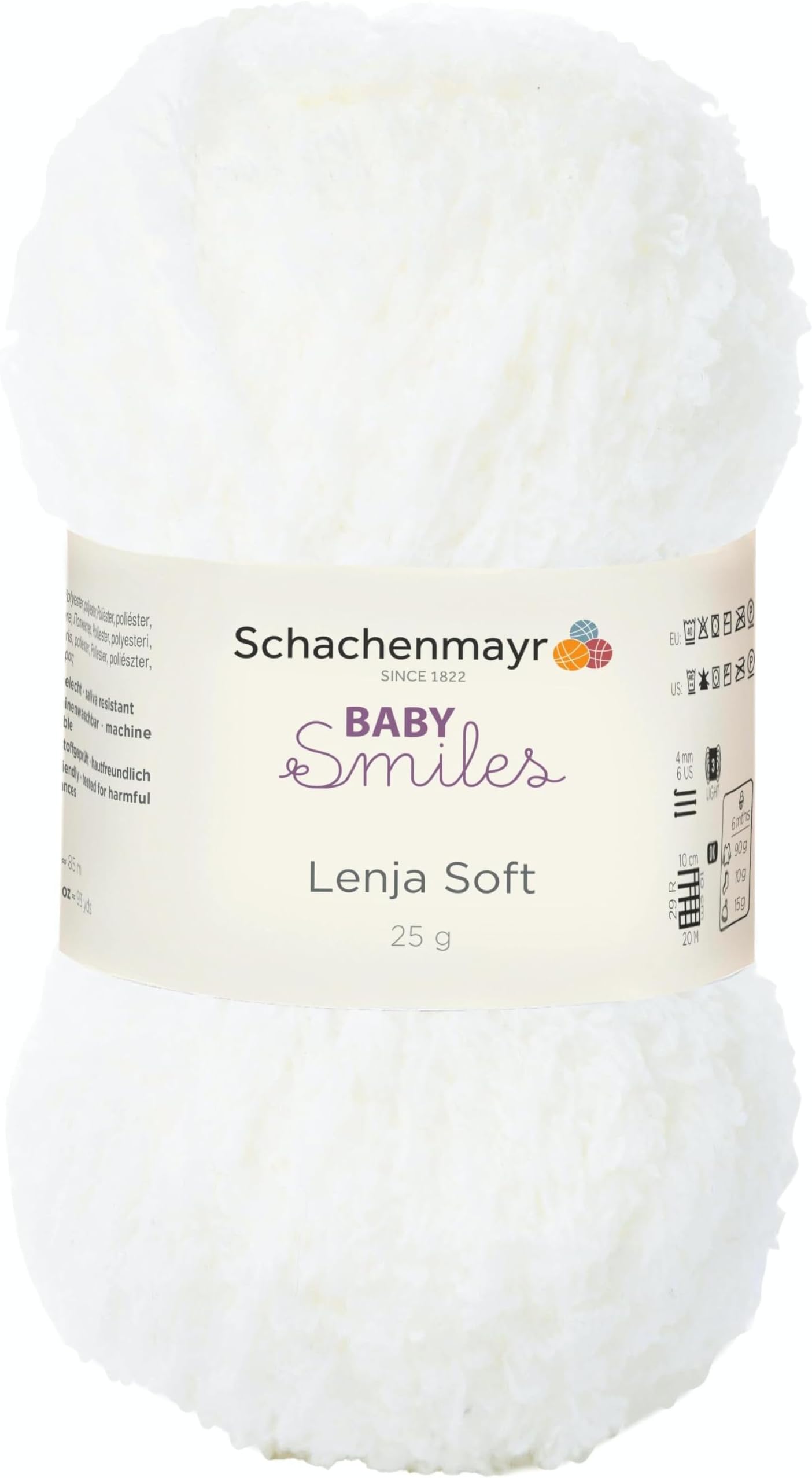 Schachenmayr baby smiles, Lenja soft, hand knitting yarn, crochet yarn, baby yarn, 9807560, wool, natural, 14 x 6 x 6 cm