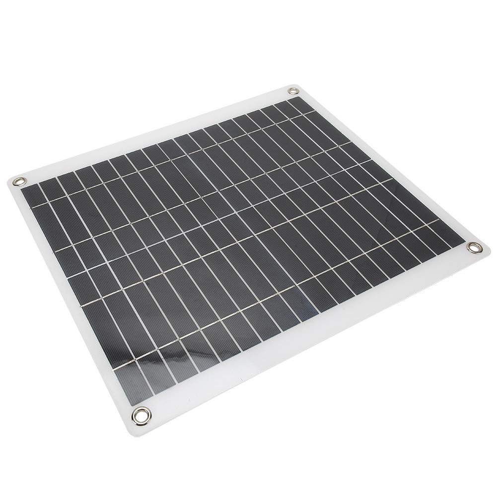 Solarpanel, Tragbar, Flexibel, Polykristallines Solar-Ladeboard, 25 W, 18 V, Dual-USB, DC12V-Ausgang, Leichtes Design für Camping, Wohnmobil, Boot, Reisen, Outdoor-Einsatz