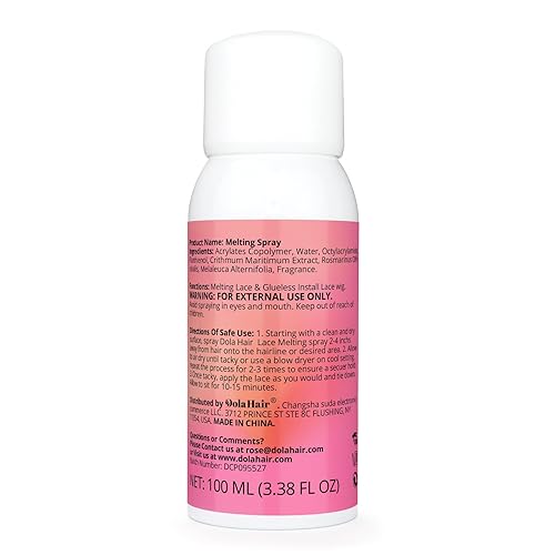 Miniatura 9 de Dolahair Spray de fusión de encaje para pelucas sin pegamento, spray de fusión de enlace de encaje adhesivo para peluca (spray de fusión1 banda1