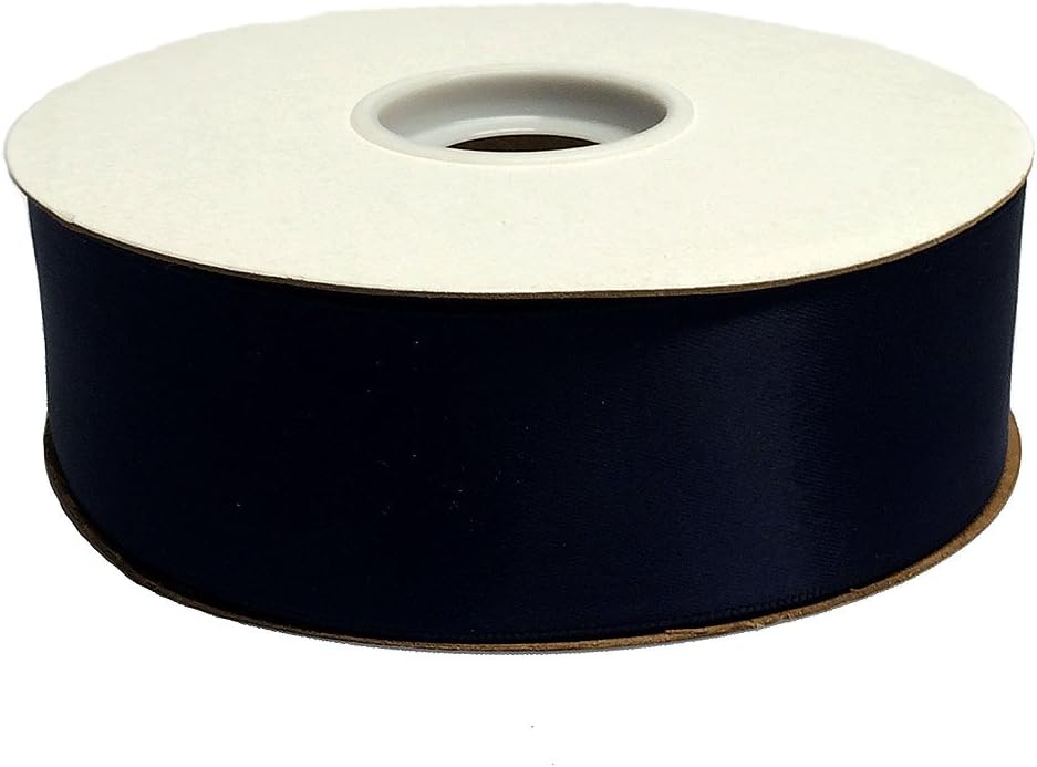 Navy Blue Double Face Satin Ribbon, 1 1/2in x 50yd