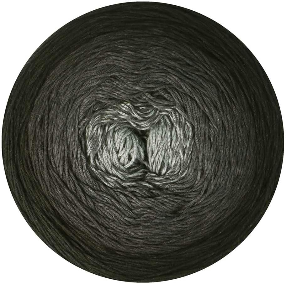 Scheepjes Cotton Whirl Gradient Cotton Yarn, 742 Phantom Fog, 1094 yd (1000 m) – 224 g (7.9 oz), 1 Cake