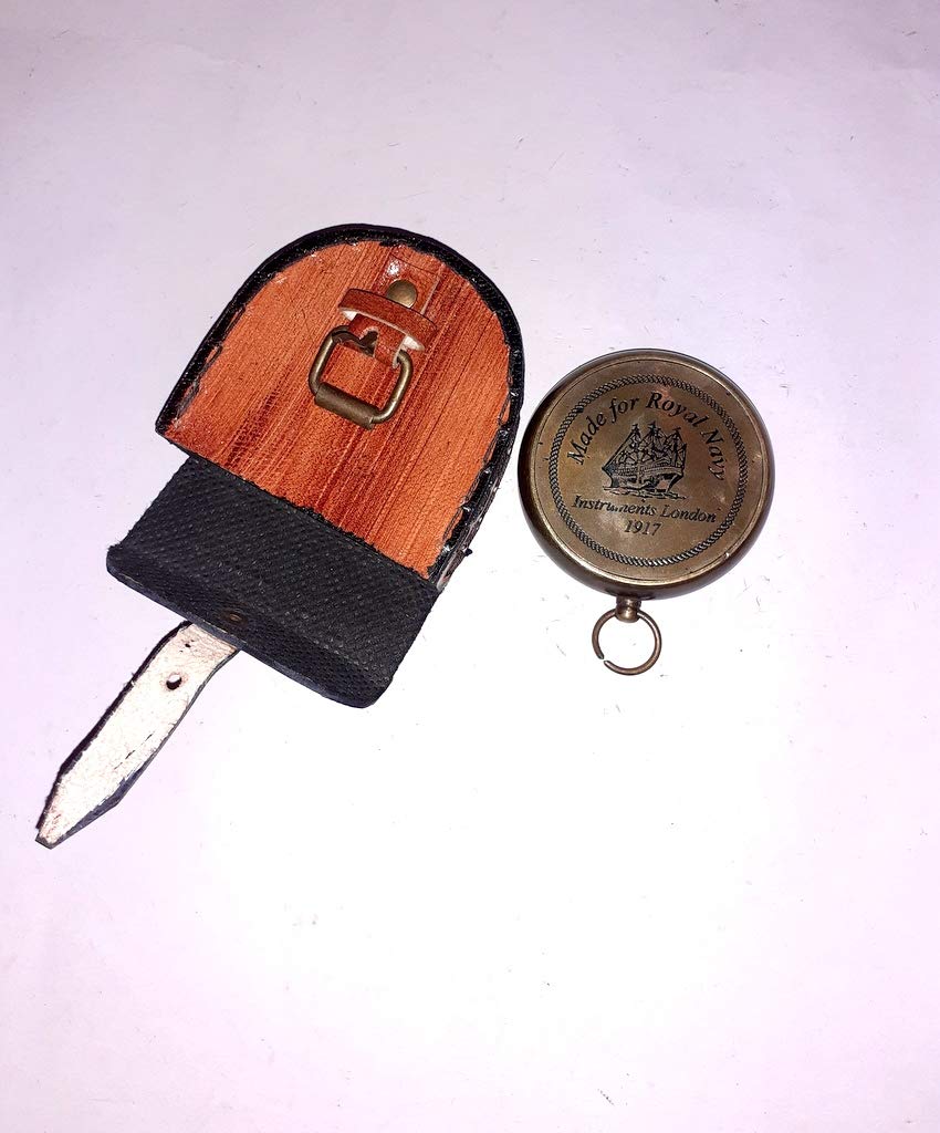 KHUMYAYAD Boussole nautique en laiton 7,6 cm, fabriquée à la main