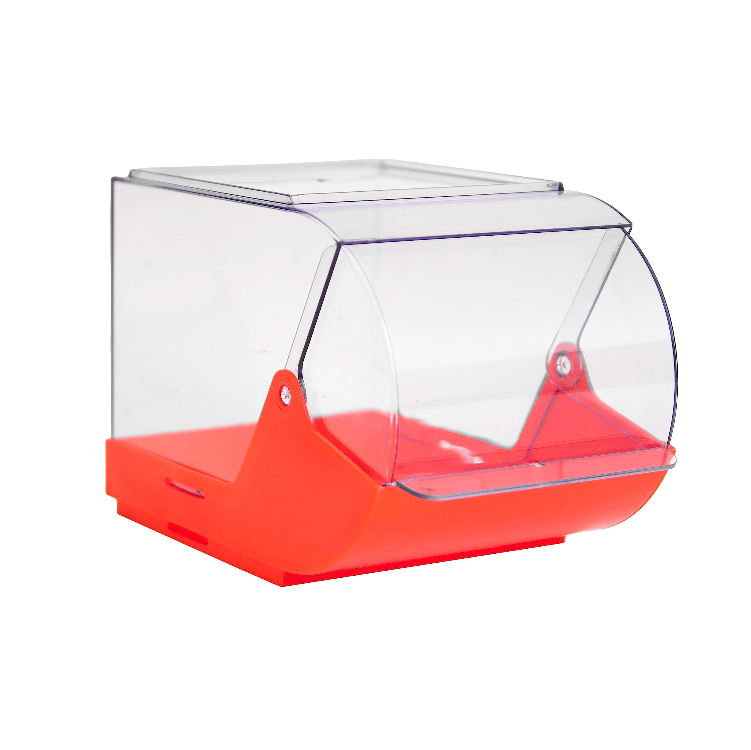 hünersdorff Stückartikelbox aus PP, mit transparentem Klappdeckel, 3,7 Liter Füllvolumen, rot (Packung mit 6)