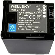 NLC BP-827D BP-827 互換バッテリー 3400mAh [ 純正充電器で充電可能 残量表示可能 純正品と同じよう使用可能 ] キヤノン iVIS アイビス