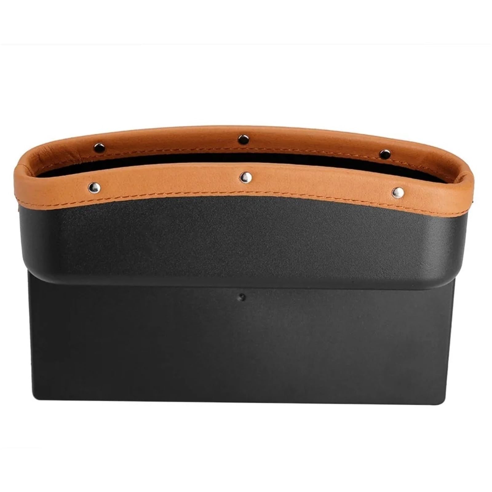DASJKDI Car Interior Universal Storage Box Black Brown Seat Organizer ABS Elegant Design Gap Filler Family for car(Brown)