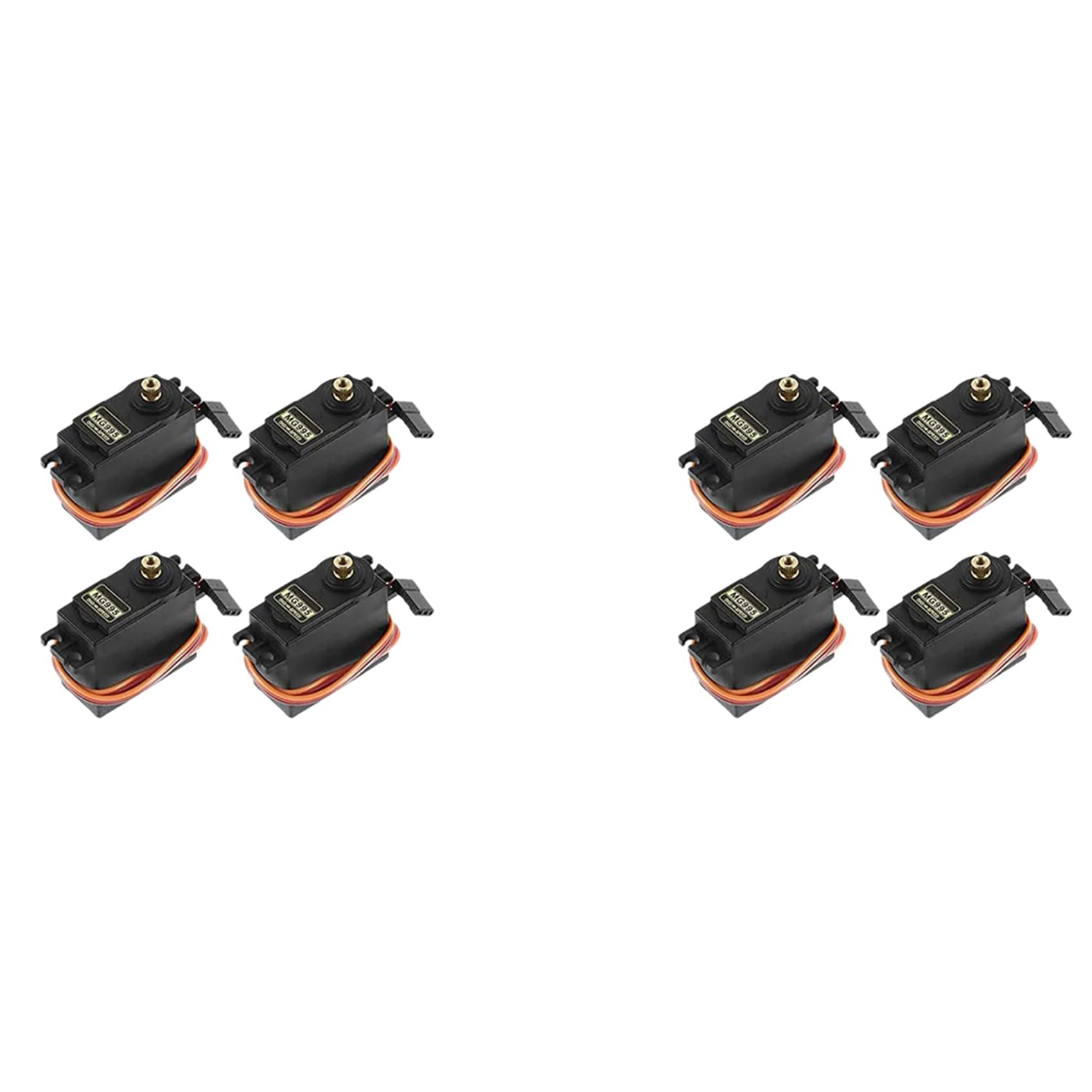 Jnchdghwa Black 8Pcs Servo Motor For Control Angle180 Metal Gear Servo 20Kg High Speed Torque Servo Motor For Smart Car Robot