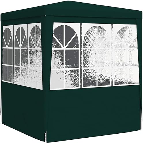 Vista 105 de vidaXL Tienda de campaña profesional para fiestas de 13.1 x 13.1 pies, toldo resistente a la intemperie con paredes laterales, polietileno Azul