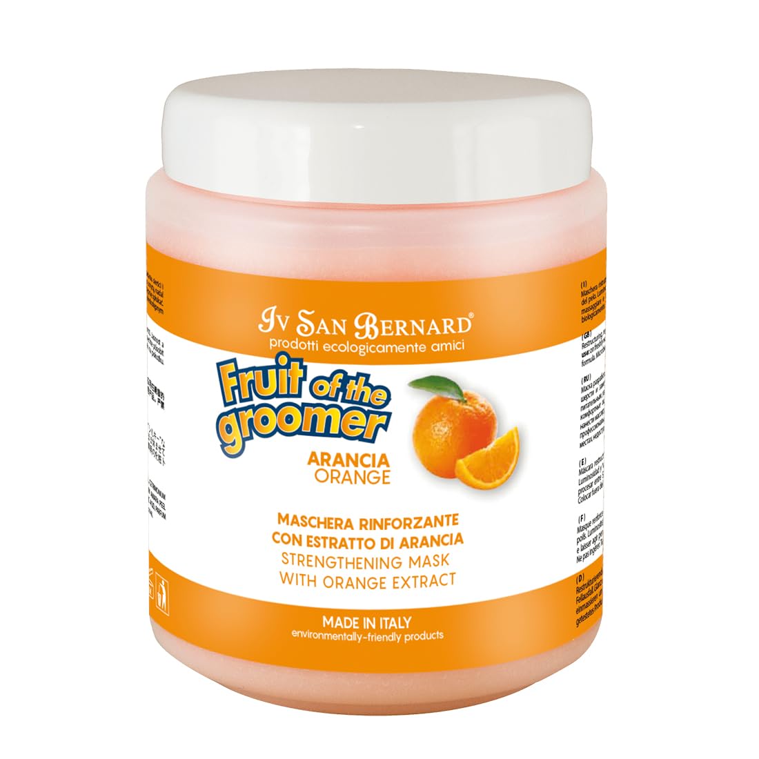 Máscara de Naranja - Mascarilla para Perros - 1L - Contribuye a Prevenir la Caída del Pelo - Artículo de Higiene para Perros - Acción Reparadora - IV San Bernard