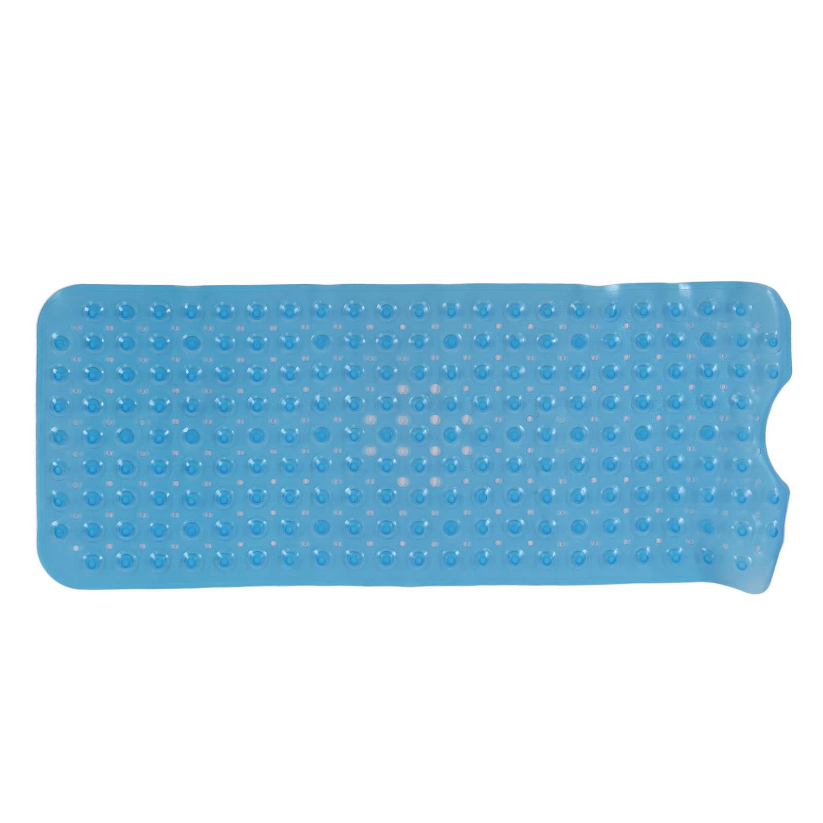 Tapis de Bain, Tapis de Sol 100 x 40 cm, PVC Super épais, Doux, Flexible, antidérapant, Ventouse, Massage aux Galets, antibactérien, Facile à Nettoyer, pour Salle de (Bleue)