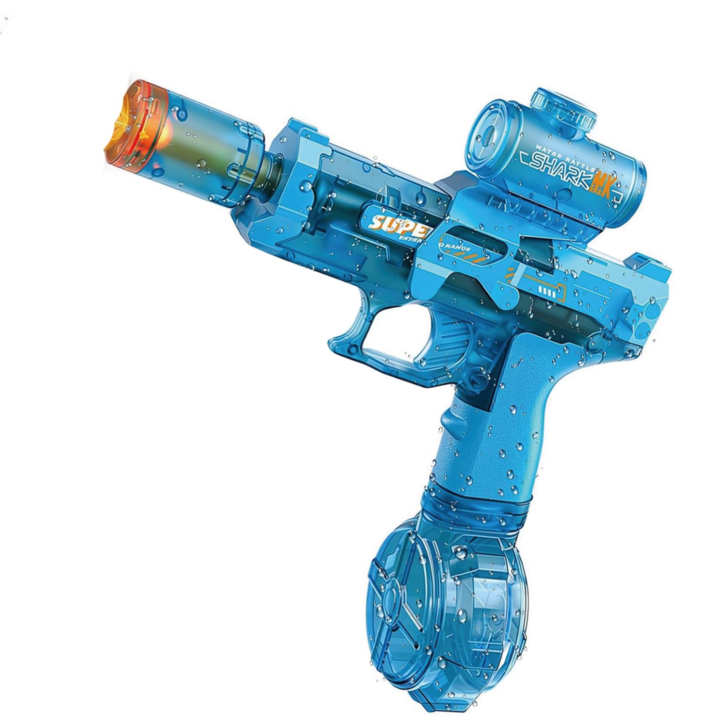 Electric Water Gun for Kids Adults Automatic WaterGun with Led Light Rechargeable Electric Squirt Gun Blaster Summer Outdoor Pool Party Toys Gifts for Boys Girls (Pistol Blue) : Toys & Games