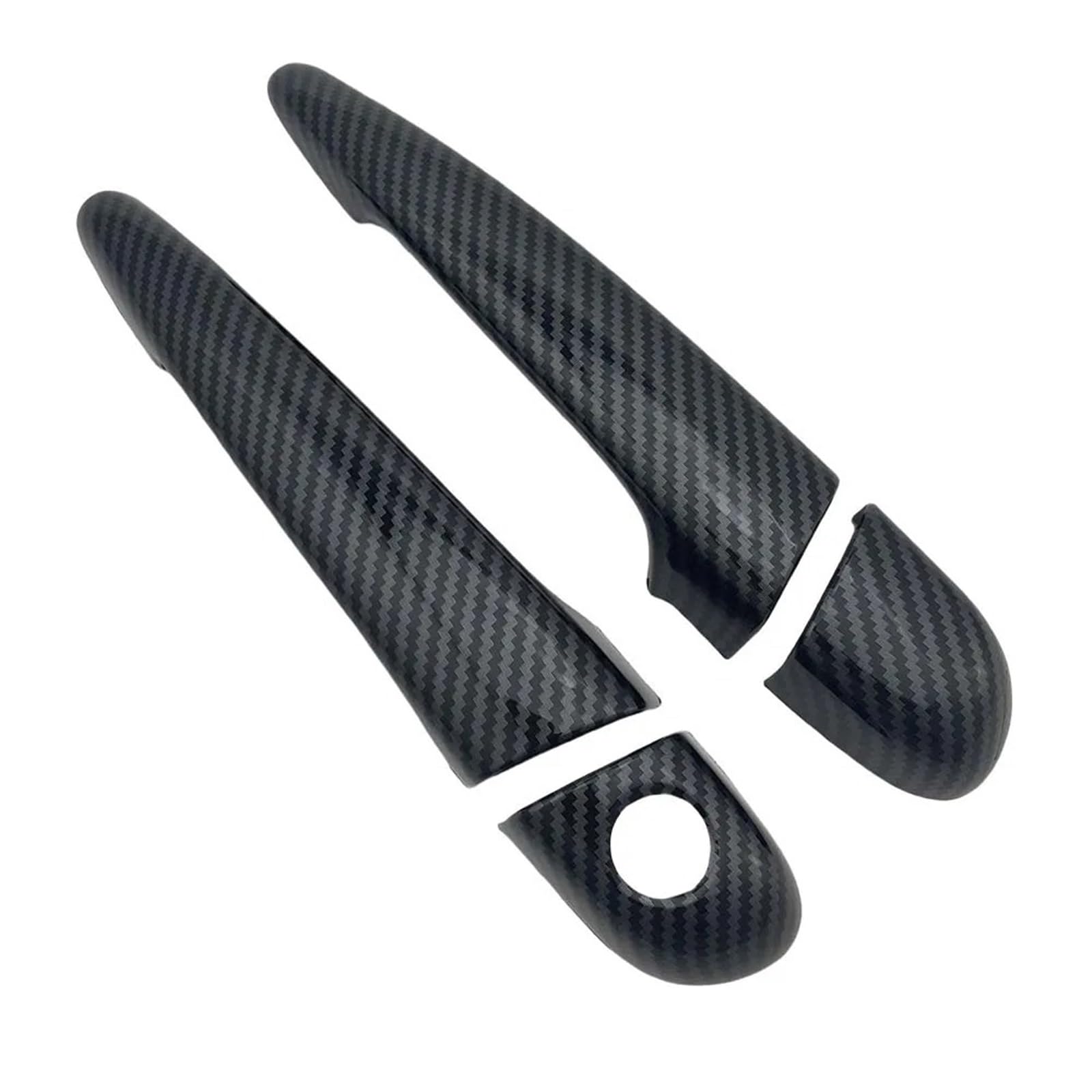 Dtasmbd One Color Exterior Side Door Handle Protective Covers Car Exterior Door Handle Cover Trim For Bmw Serie 3 E46 330Ci 1996-2005 Left Hand Drive Decoration Carbon Fiber Look Auto