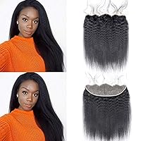 Vista 12 de Cabello humano virgen brasileño lacio 13x4 transparente encaje frontal Yaki recto oreja a oreja encaje frontal con pelo de bebé parte libre