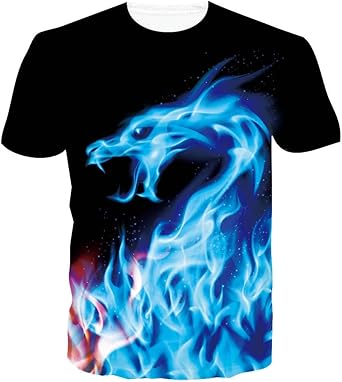 Herren Music T-Shirt Mit Allover-Druck - Kurzarm Shirt 95% Polyester 5% Spandex