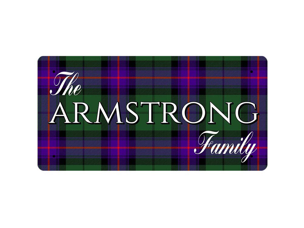 McMug - The Armstrong Family (Armstrong Modern Tartan) - Metal Sign, Decorative Sign, 200mm x 100mm