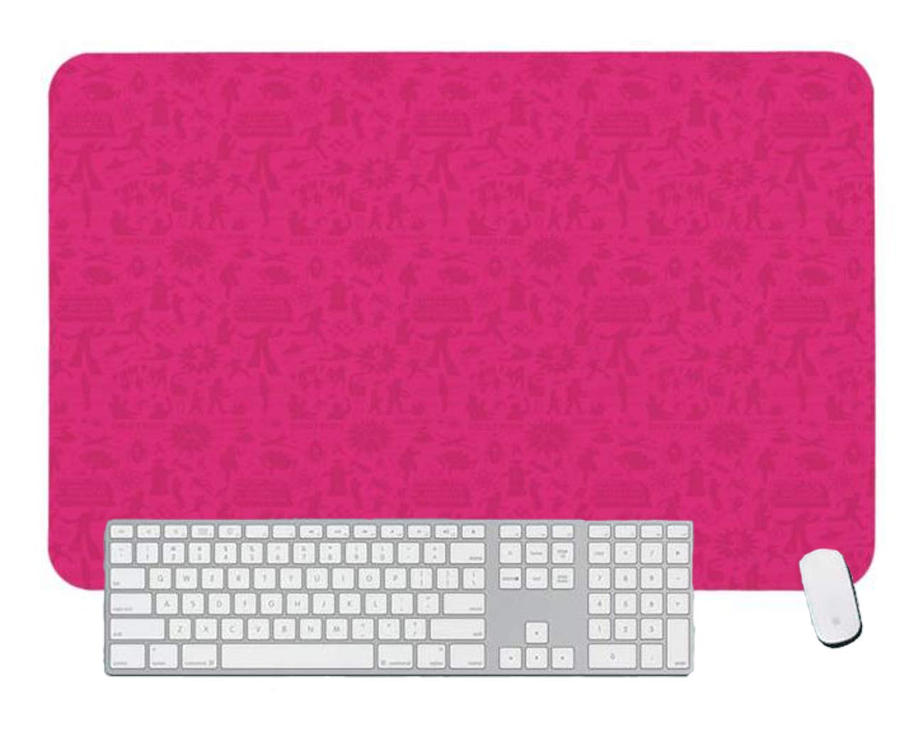 Gaming Mouse Pad Solider Pink Print for Desktop and Laptop 1 Pack 1200x600x3mm/47.2x23.6x1.1 in