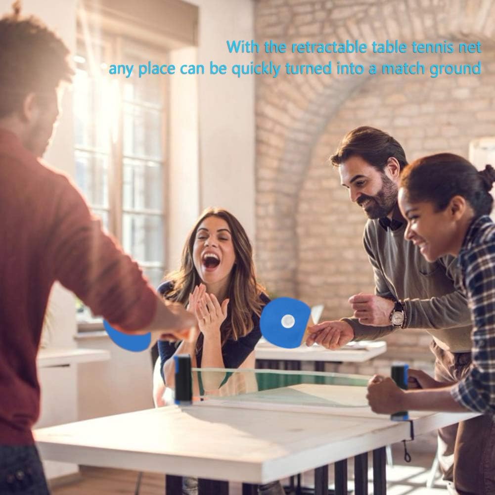 Portable Table Tennis Set Ping Pong Set with Retractable Net Indoor Outdoor Play for Kids Adults